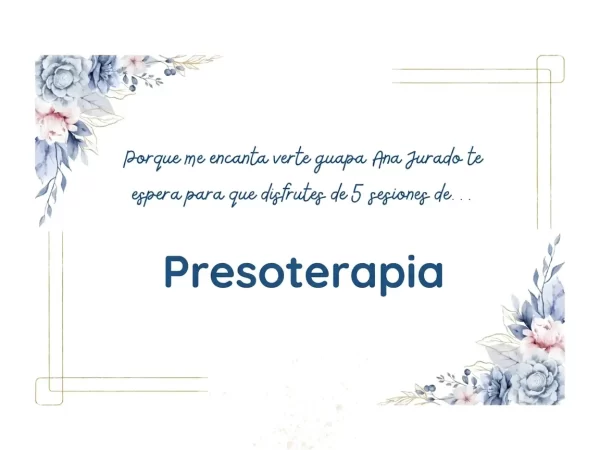 Tarjeta regalo de bono de tratamiento de Presoterapia